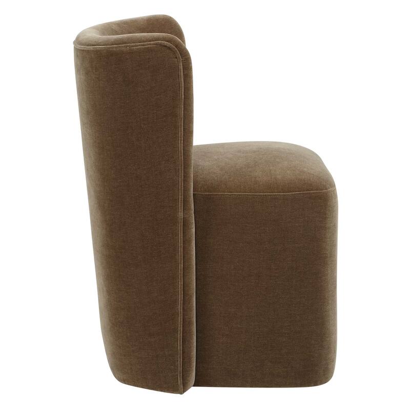 Uttermost Outlook Modern Velvet Dining Chair - 22.00" W x 30.00" H x 22.50" D