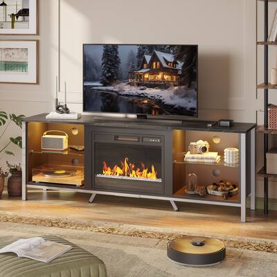 TV Stands with Fireplace for 75 inch TVs Gaming Entertainment Center - 71 inch