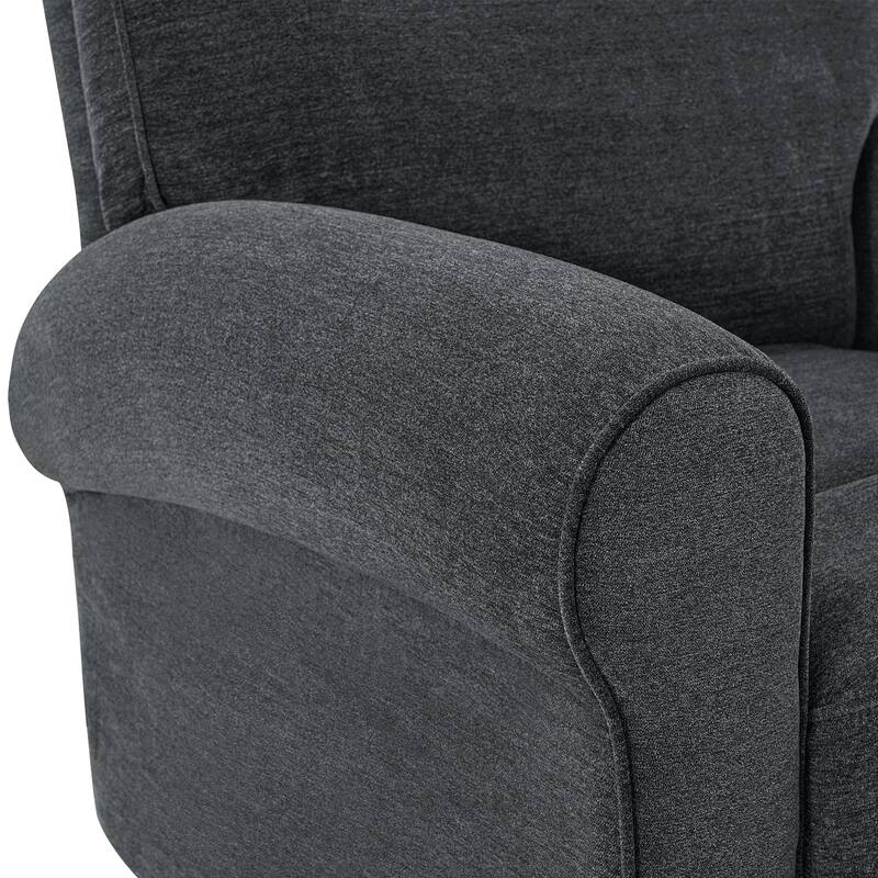 MCombo Power Wall Hugger Recliner Chair for Small Space RV , USB & USB-C Charging Ports, Modern Roll Arm Recliner, Fabric PR630