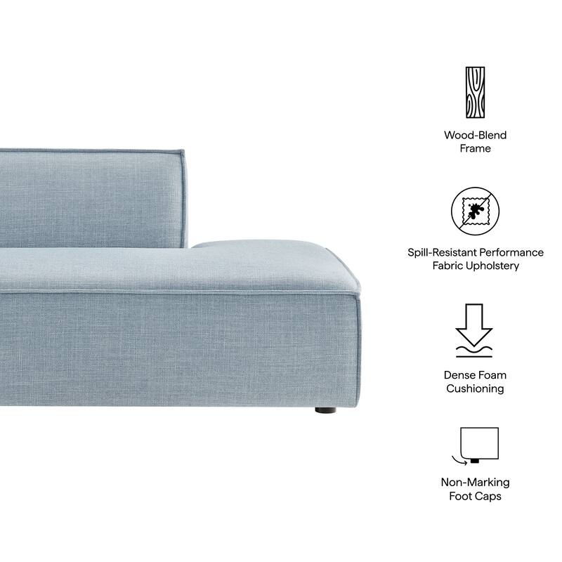 Restore Performance Fabric Upholstered Right-Facing Armless Modular Chaise