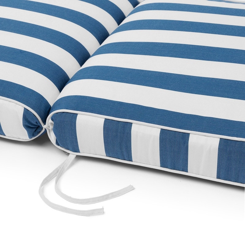 Sherry Kline Indoor/Outdoor Cabana Stripe Chaise Lounge with Contrast Cord