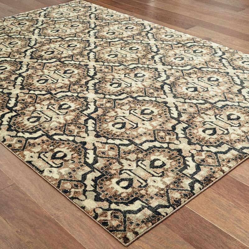 Style Haven Nedelja Distressed Geometric Dense Pile Area Rug