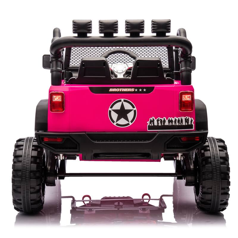 Powerful 24V Kids Electric Ride-On Toy Car, 2x200W Motors, Remote Control, LED Lights, Music & Four-Wheel Suspension.