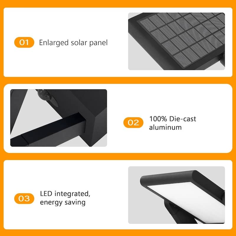 Solar Wall Lights Outdoor Motion Sensor Wall Sconce Dimmable Porch Lights