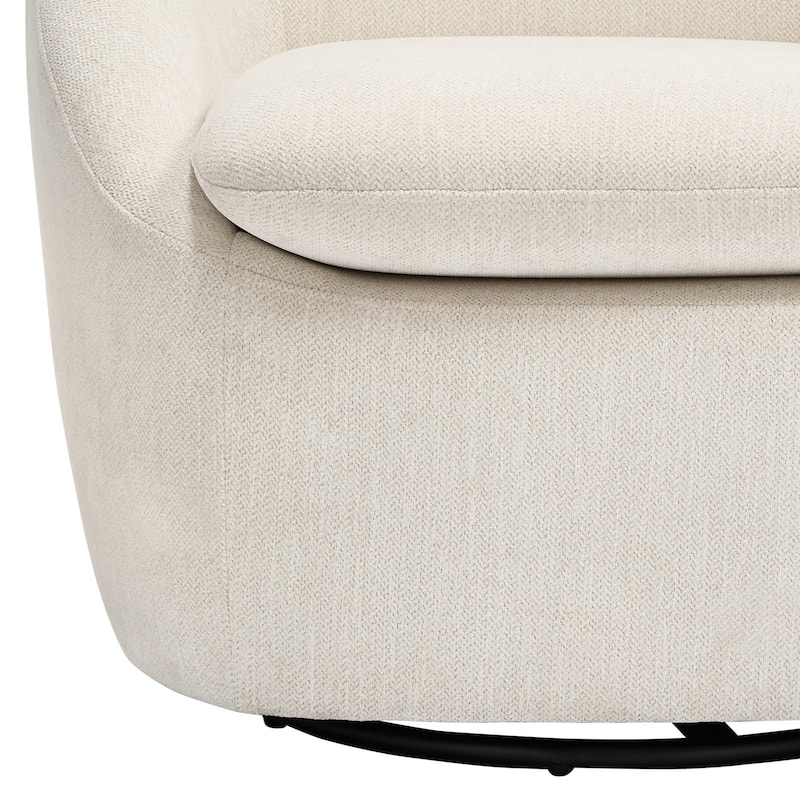 360° Swivel Chenille Upholstered Barrel Accent Chair Armchair - 30.3"W x 28.7"D x 29.5"H