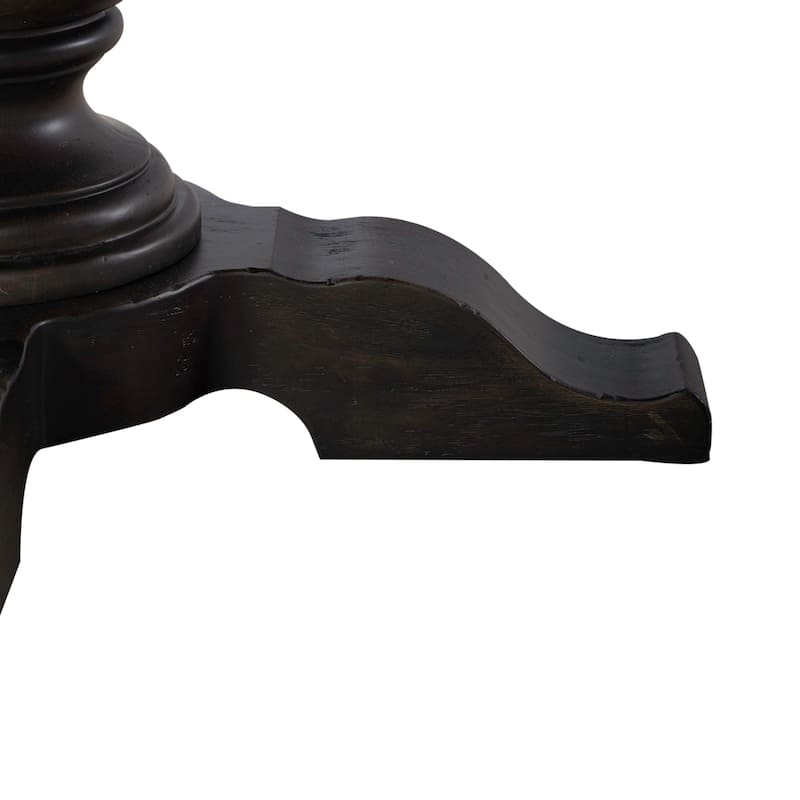 Americana Farmhouse Pedestal Table for Dining Room Oak Wood Top