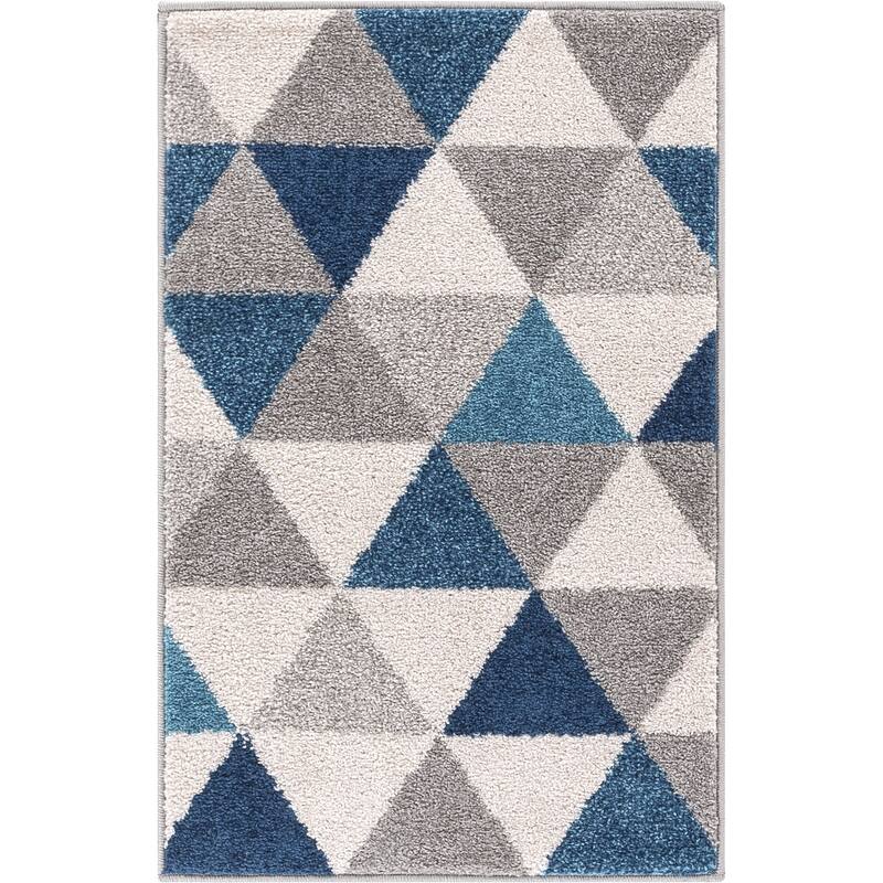 Well Woven Mystic Alvin Geometric Area Rug - 2' x 3' - Blue - Rectangle