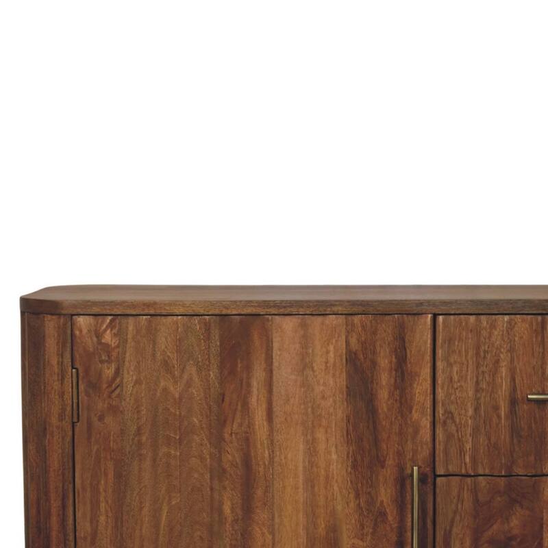 Artisan Furniture Solid Wood Montara Sideboard, Golden Teak, 2-Doors, 3-Drawers