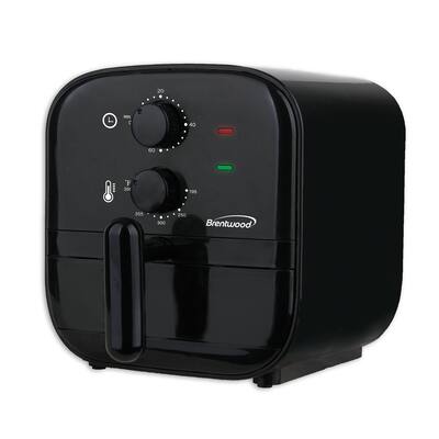 Bretnwood 1 Quart Small Electric Air Fryer in Black