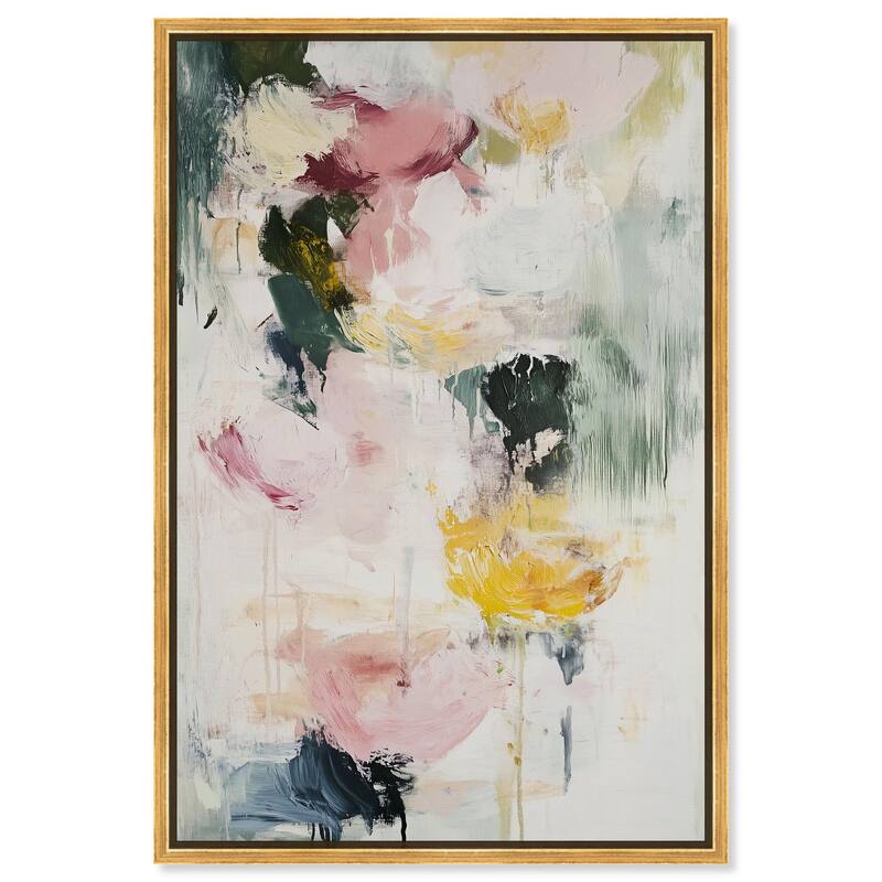 Dripping Colors II Canvas by Art Remedy - Gold - 30" x 45"