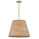 preview thumbnail 8 of 9, Hinkley Lighting 43224 Seabrook 24" Wide Pendant with Woven Seagrass