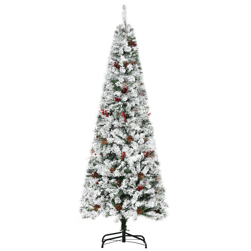 Pencil Snow Flocked Artificial Christmas Tree