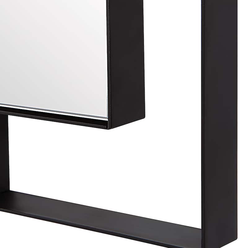 Uttermost Stellan Black Mirror - 27.75"W x 39.63"H x 1.13"D