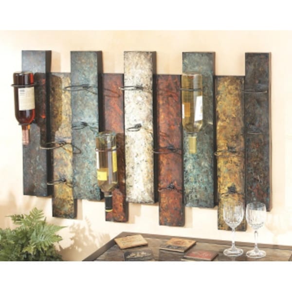 41 Contemporary Offset Panel Wall Wine Bottle Holder Multi 41 Contemporary Offset Panel Wall Wine Bottle Holder Multi