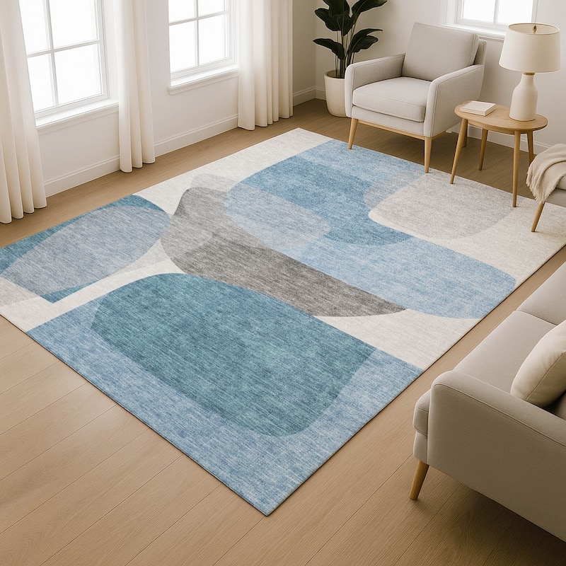 Premium Washable Super Soft Contemproary Retro Mayfield Rug