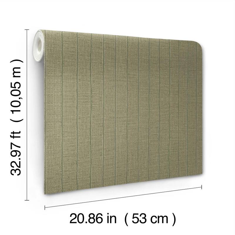 York Wallcoverings Cording Stripe Moss Wallpaper