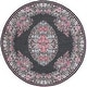 preview thumbnail 26 of 28, SAFAVIEH Besarabian Machine Washable Jaime French Country Rug 6'7" Round - Black/Sage