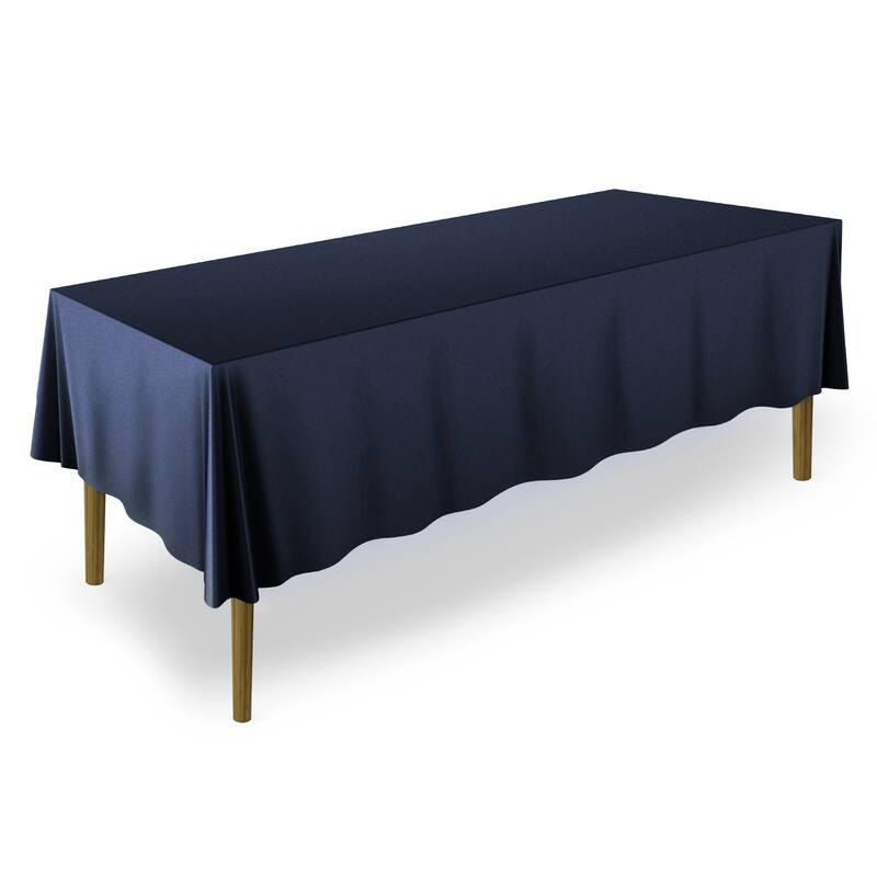 5pk 60 x 126in Polyester Tablecloths for Weddings Navy Blue - Set of 5