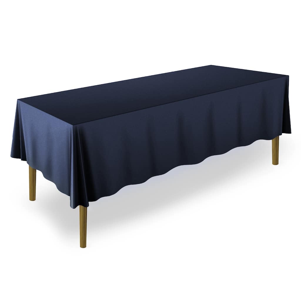 5pk 60 x 126in Polyester Tablecloths for Weddings Navy Blue