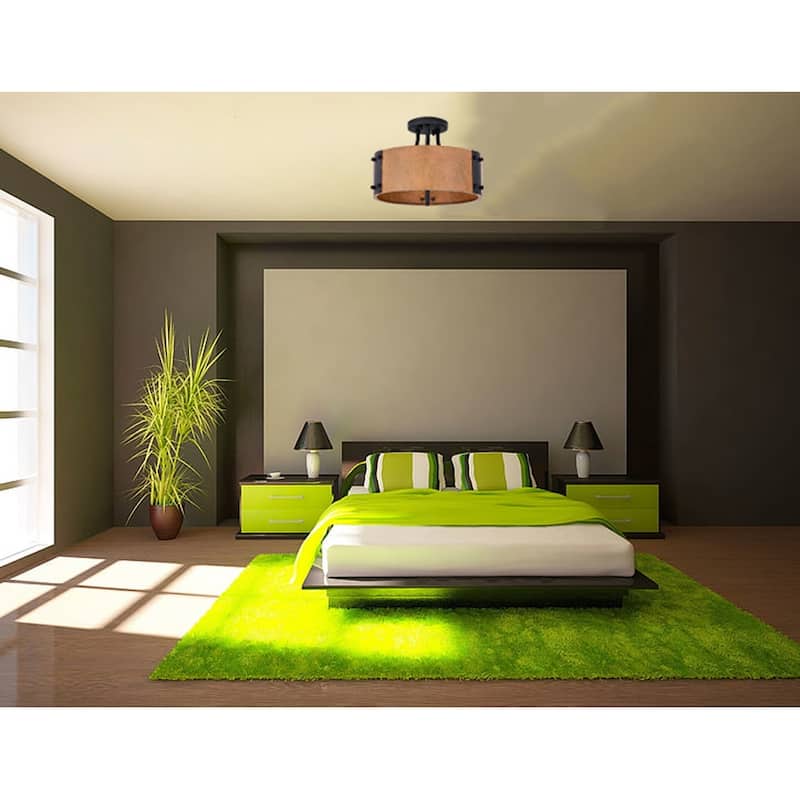 2 Light bulbs light rustic bronze light for kitchen metal ceiling light