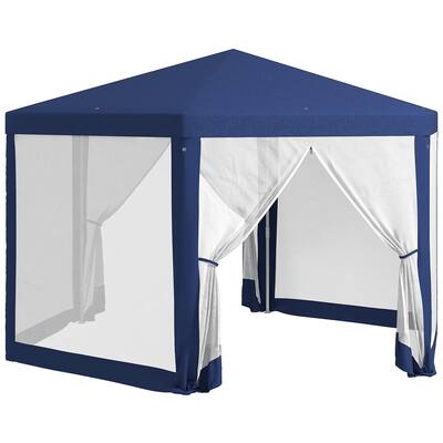 Outdoor Party Tent, 13x11Ft,Hexagon Sun Shade Shelter Canopy with Protective Mesh Screen Sidewalls,Ropes and Stakes