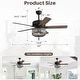 preview thumbnail 5 of 51, Sofucor 52" Ceiling Fan with Light Remote, Classical Crystal Chandelier fan, 5 Reversible Blades & Reverse Airflow