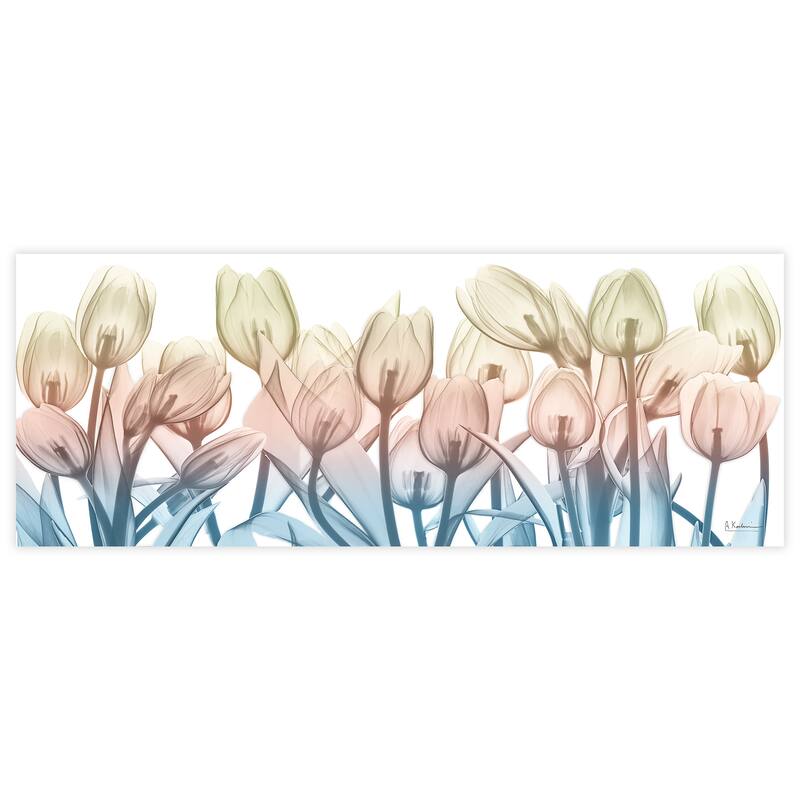 "Spring Blooms" Frameless Free Floating Tempered Glass Panel Graphic Wall Art