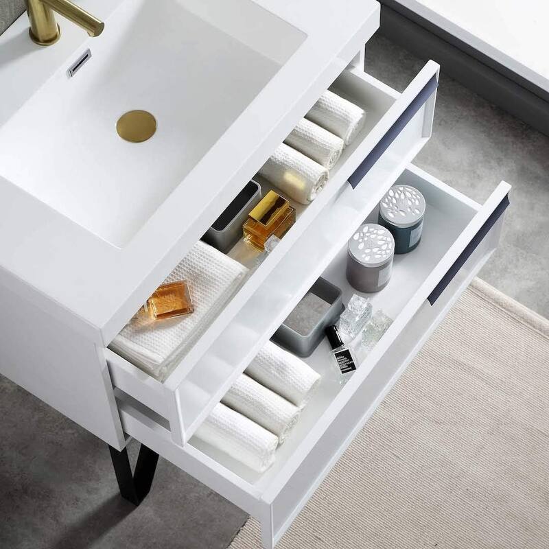 Blossom 24-Inch Bathroom Vanity with Sink (Wall-Mounted)