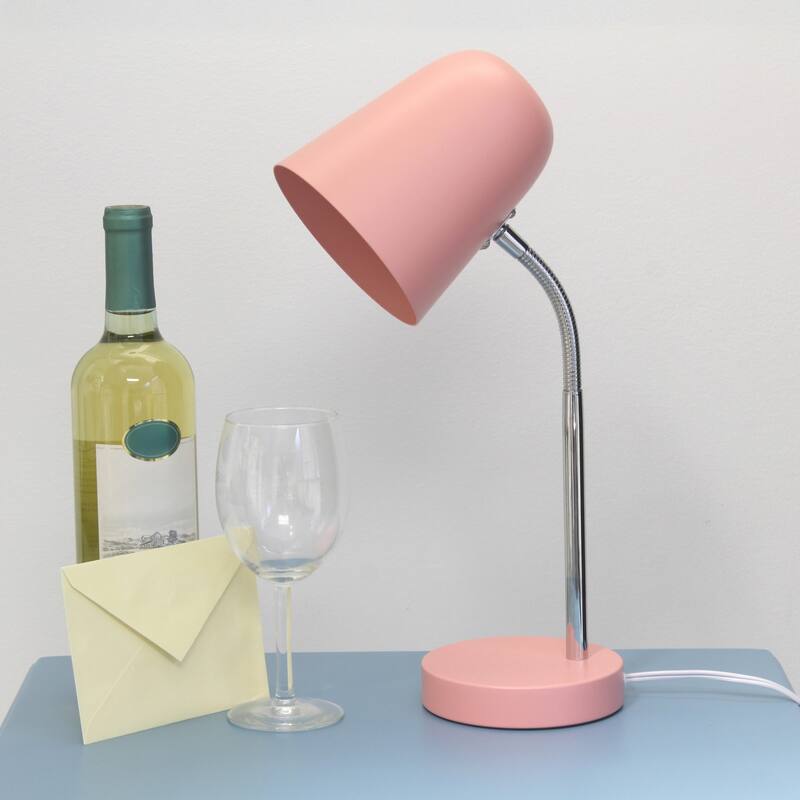 Gooseneck Desk Lamp with Adjustment Shade - 15.25" - Pink
