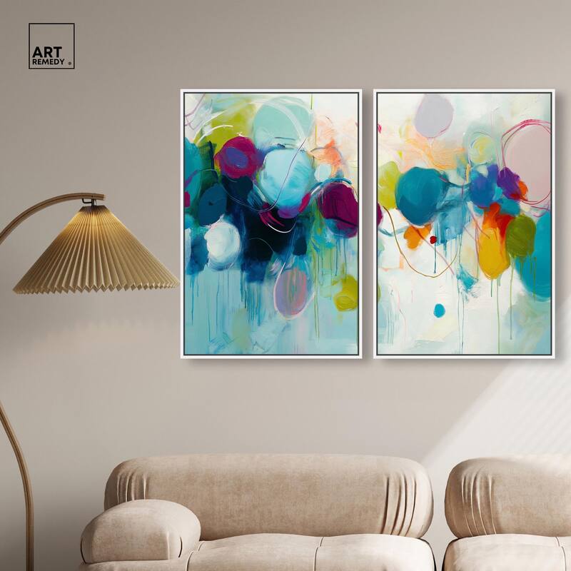 Expressive Flow I Canvas Set of 2 by Art Remedy