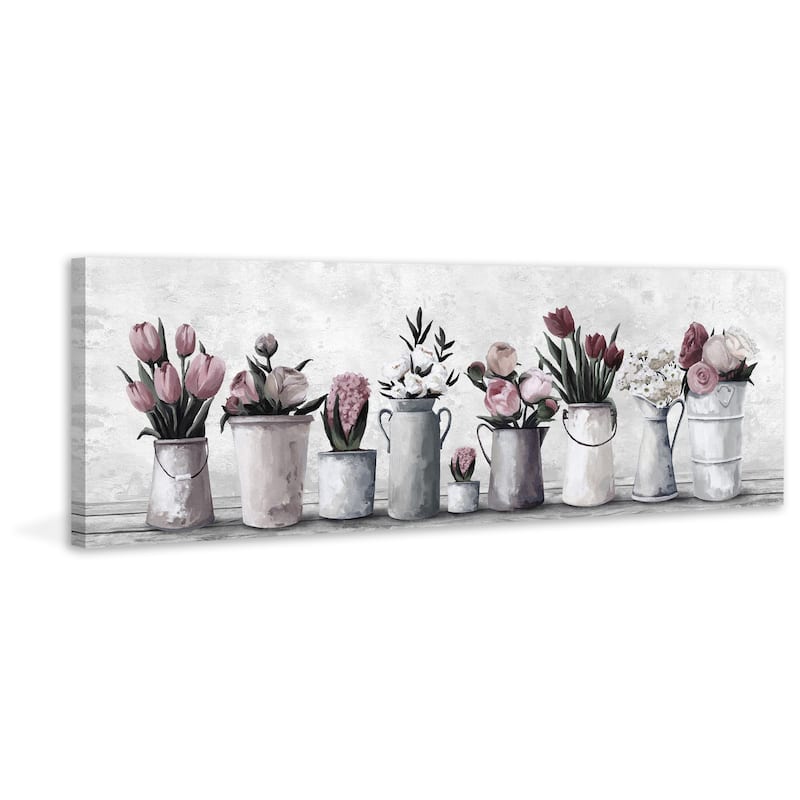 'Fresh Cut Flowers' Painting Print on Wrapped Canvas