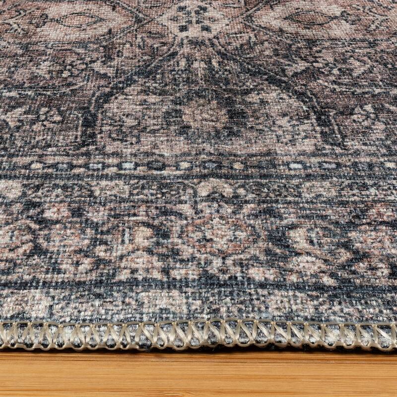 Thomasville Emporia Industrial Old World Chenille Machine Washable Non-Slip Flat Pile Area Rug Collection
