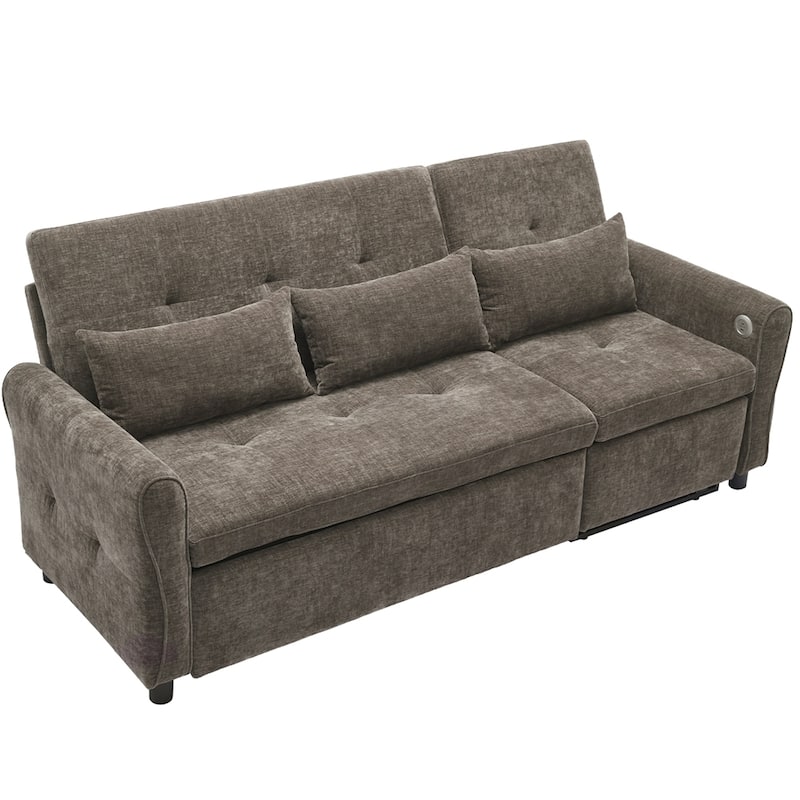 2-in-1 Sofa 82" Three-seater Sofa with a Sofa Bed