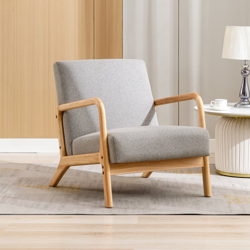 Lounge Accent Chair with Solid Wood Frame