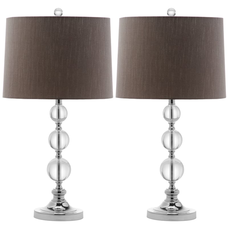 SAFAVIEH Lighting 27-inch Keeva Clear Crystal Table Lamp (Set of 2). - 14" W x 14" D x 27" H