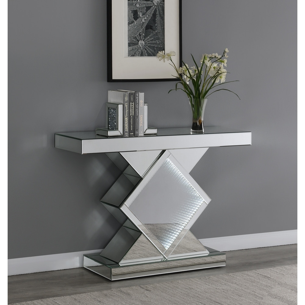 Overstock mirrored console table hotsell