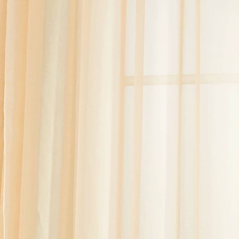 Window Elements Diamond Sheer Voile Extra Wide, 56 Inch Wide. Rod Pocket Curtain Panel