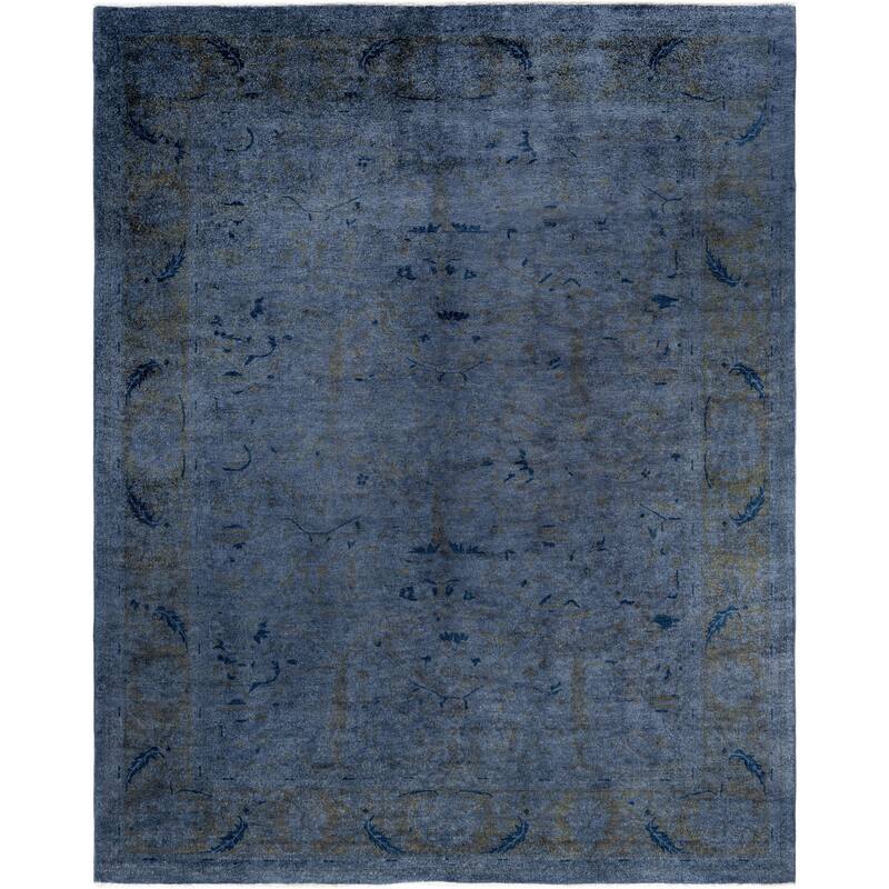 Overdyed One-of-a-Kind Hand-Knotted Area Rug - Gray - 8' 2" x 10' 2"