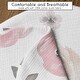 preview thumbnail 5 of 4, Sweet Jojo Designs Pink/Grey Watercolor Floral Pink Girl 100% Cotton Muslin Nursing Pillow Cover Case - Shabby Chic, Farmhouse
