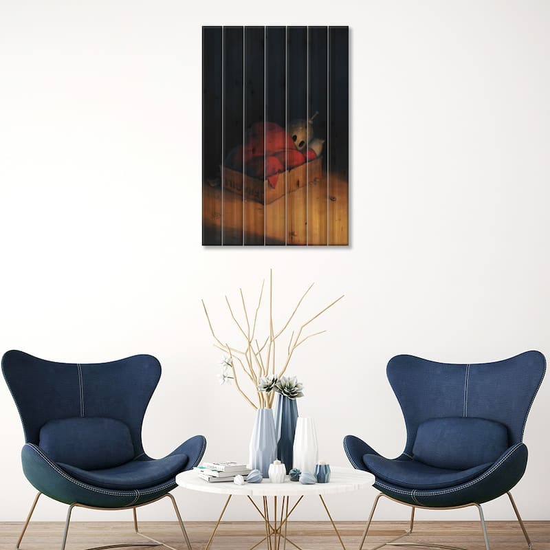 Fragile Print On Wood by Matt Dixon - Multi-Color