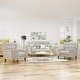 preview thumbnail 1 of 57, Candace Fabric Arm Chair and Loveseat Set by Christopher Knight Home Beige