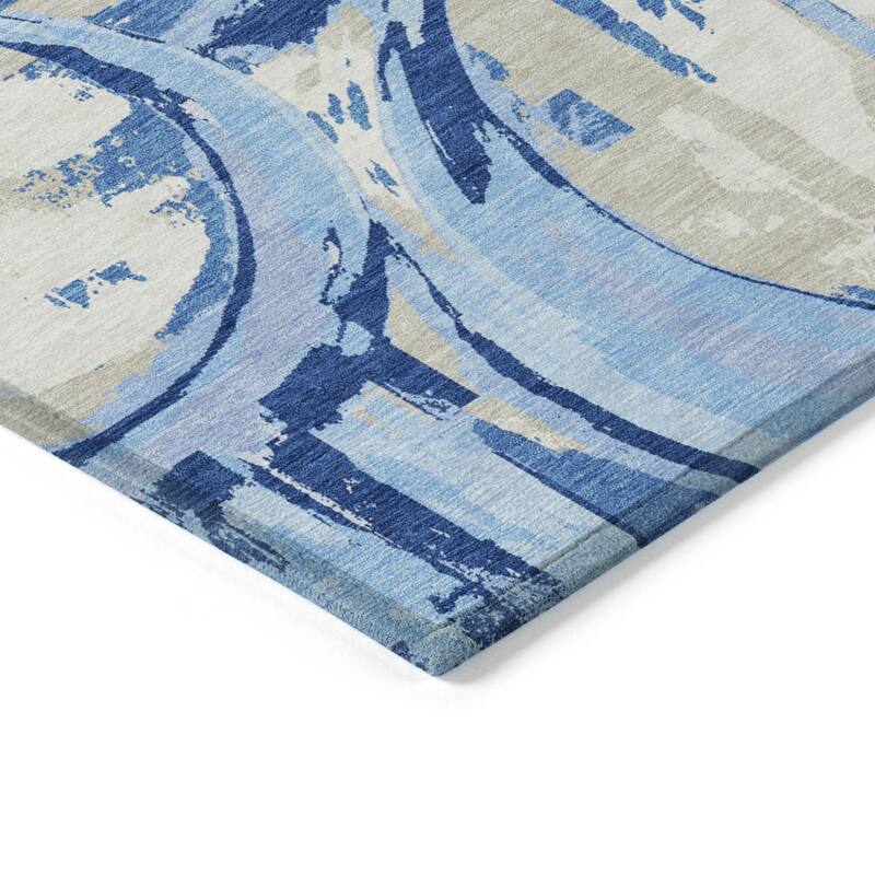 HomeRoots Geometric Transitional Rectangle Outdoor Rug