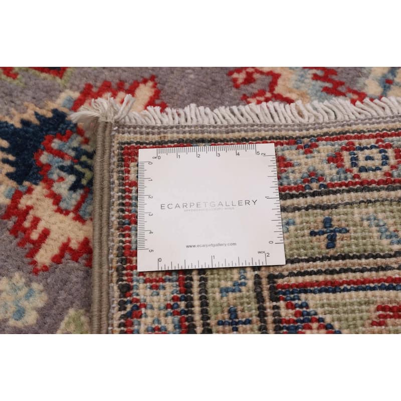 ECARPETGALLERY Hand-knotted Uzbek Ghazni Grey Wool Rug - 4'1 x 6'1