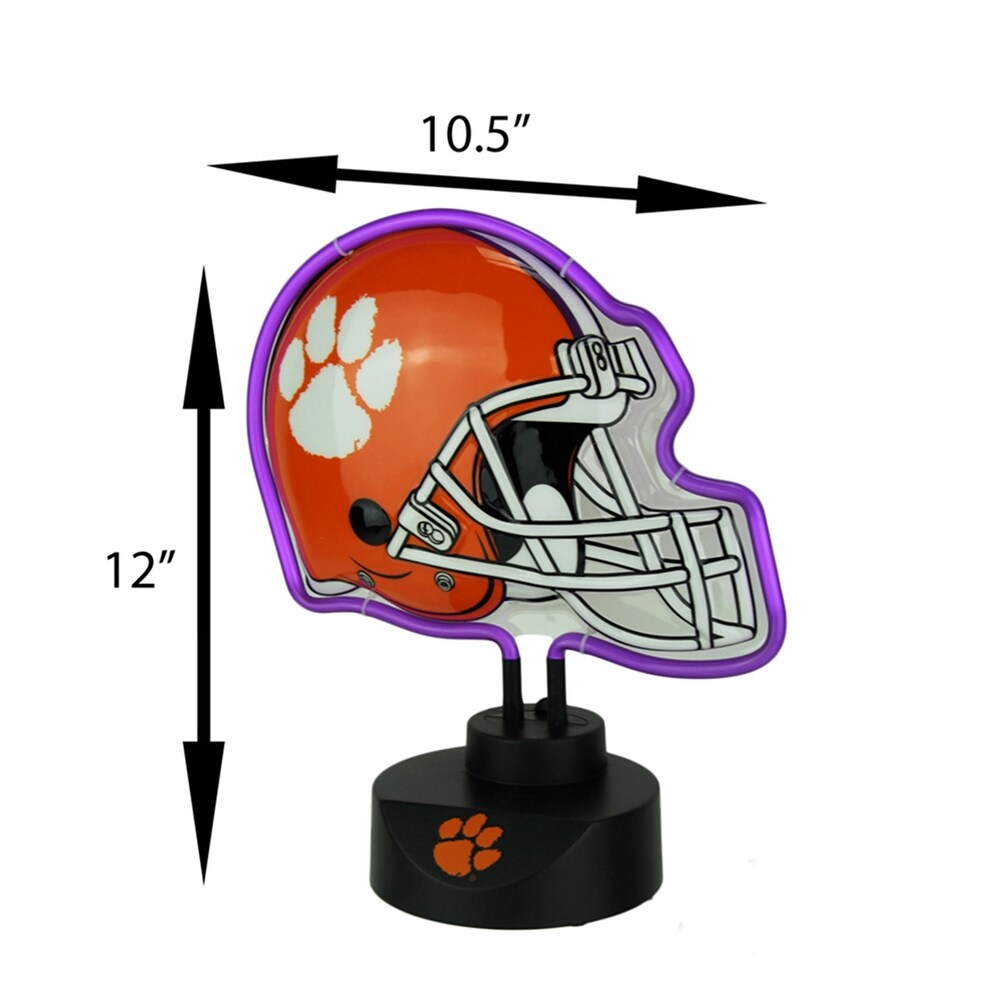 Shop Clemson Tigers Football Helmet Neon Tabletop Statue Accent