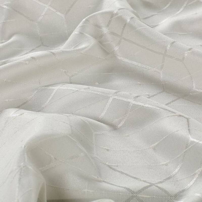 84" Ivory Linework Textured Window Curtain Panel - 84" x 54"