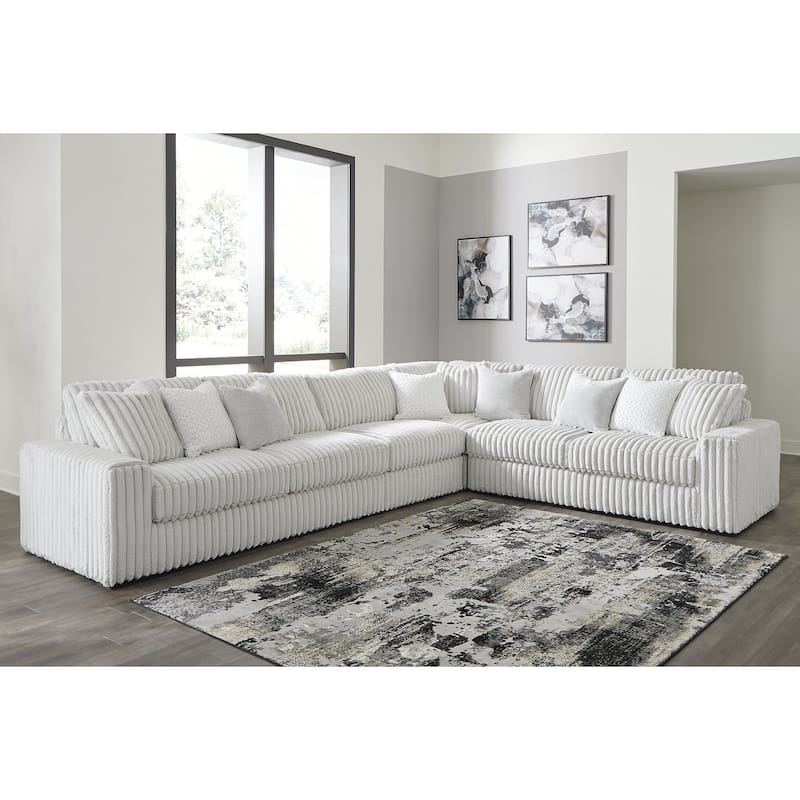 Signature Design by Ashley Stupendous Gray 4-Piece Sectional - 172"W x 133"D x 41"H