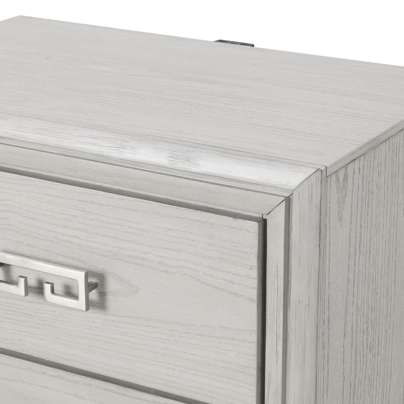 Furniture of America Klasiin 5-Piece Rustic White Wood Panel Bedroom Set