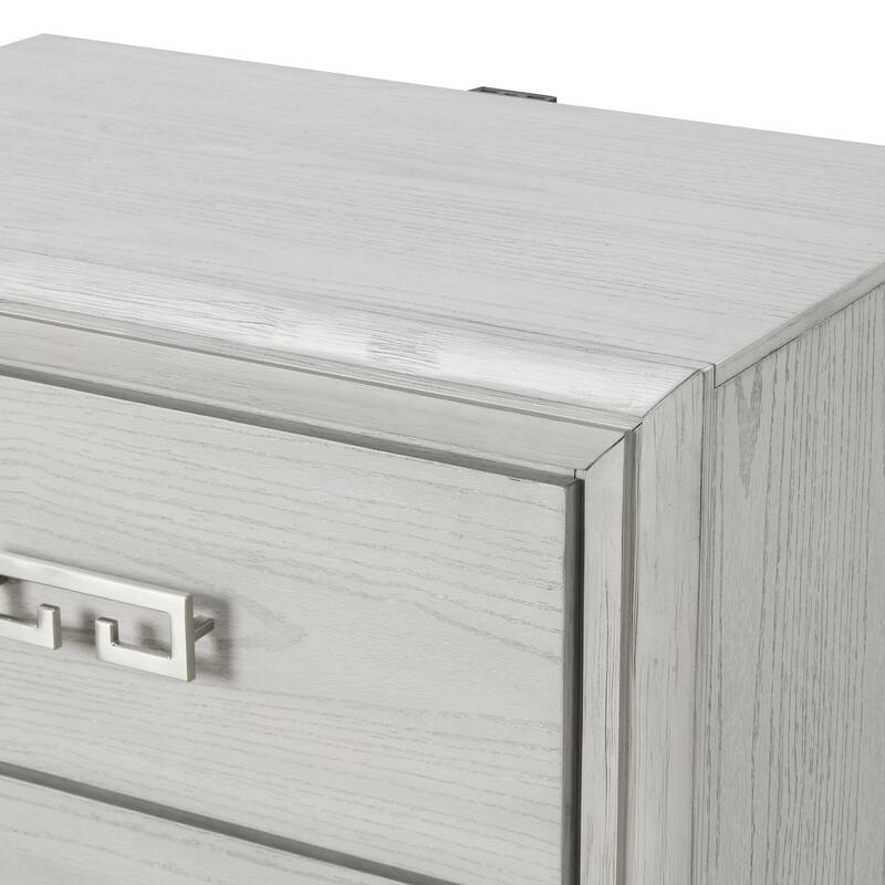 Furniture of America Klasiin 6-Piece Rustic White Wood Panel Bedroom Set