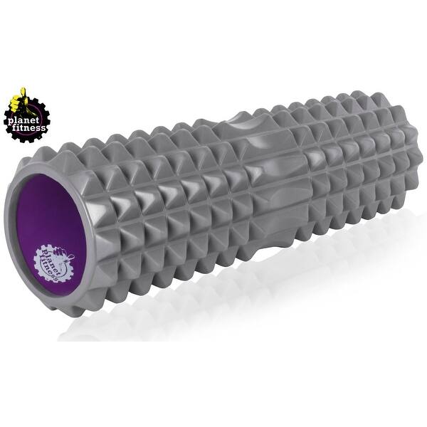 Shop Black Friday Deals On Planet Fitness Deep Tissue Massage Roller Eva Foam W Spine Grooves 13 18 Inch Grey Overstock 22409510