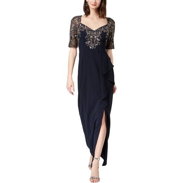 Adrianna Papell Womens Evening Dress Embellished Special Occasion